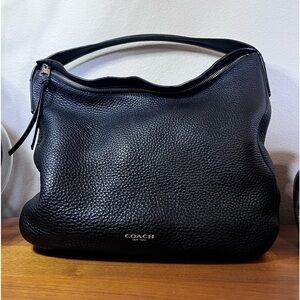 COACH 31623 Black Bleecker Pebble Leather Sullivan Hobo Bag